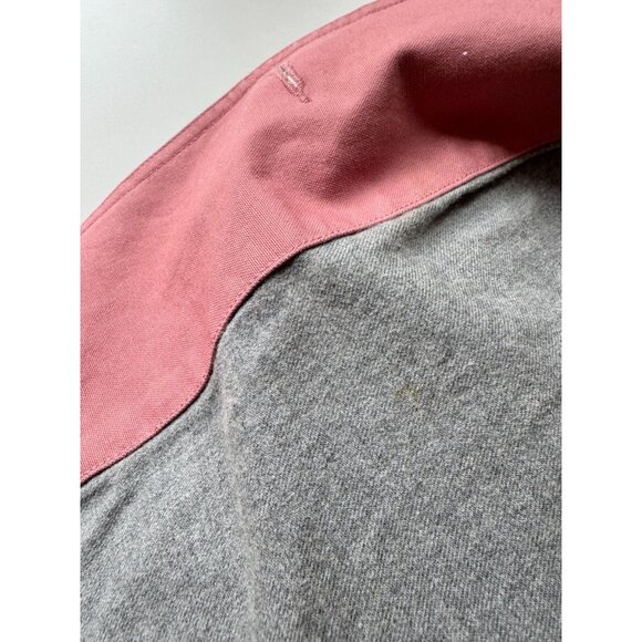 Vintage 00's LL BEAN Dusty Pink Cotton Canvas Chore Coat Barn Jacket, Size L - Picture 13 of 16